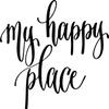Infusion My Happy Place Rubber Stamp, 3 X 4'' Wood Stamp view 2