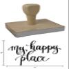 Infusion My Happy Place Rubber Stamp, 3 X 4'' Wood Stamp view 4