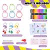 Chuangdi 6 Sets Cross Stitch Kit for Kids Easy Stamped Embroidery Kit for Beginners Girls 7-13 Needlepoint Craft Set with Instructions, DIY Key Chain, Embroidery Hoops Backpack Charms view 2
