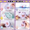 Chuangdi 6 Sets Cross Stitch Kit for Kids Easy Stamped Embroidery Kit for Beginners Girls 7-13 Needlepoint Craft Set with Instructions, DIY Key Chain, Embroidery Hoops Backpack Charms view 3