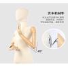 GXFWJD Flat Shoulder Female Dress Form Mannequin Torse Body with Head and Arms Linen Cover Manikins Height Adjustable Tripod Stand for Dress Jewelry Display (Color : Black) view 3