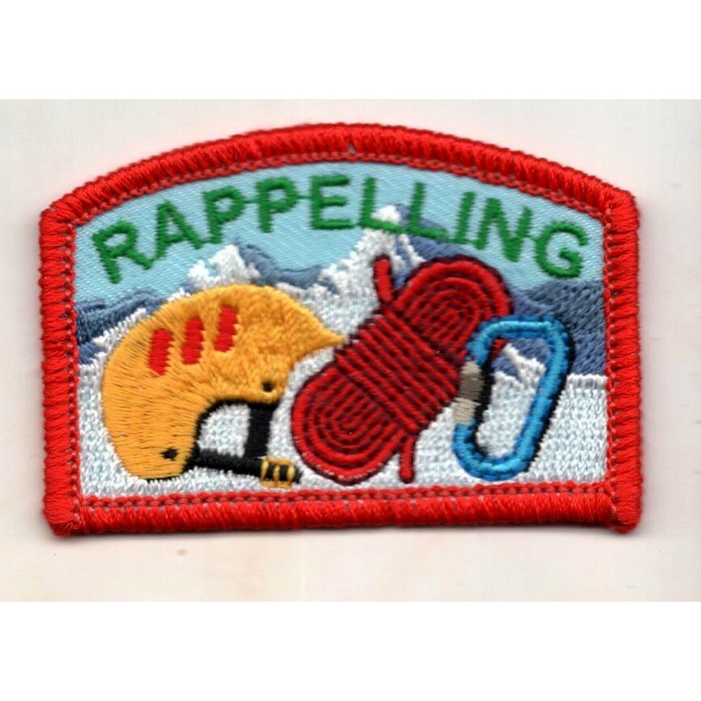 Rappelling Iron On Patch Climbing Sport Embroidered Iron on Patch Sew On for Clothing Applique for Jackets, Hats, Backpacks Repair Patches for Craft #29