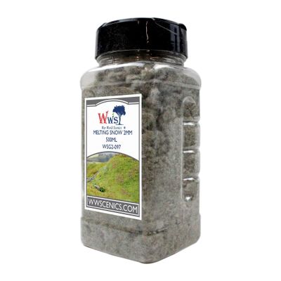 WWS War World Scenics WWScenics | 2mm Melting Snow Scatter | 500ml Can | WSG2-097 | Realistic Model Scenery Material