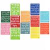 Hebrew Plastic Stencil Set Drawing Painting Pretty ALEF Bet Letters Plus Jewish Holidays Pictures and All Year Round (25 x 20 cm) (Alefh Bet Letters 12 Pack) view 1