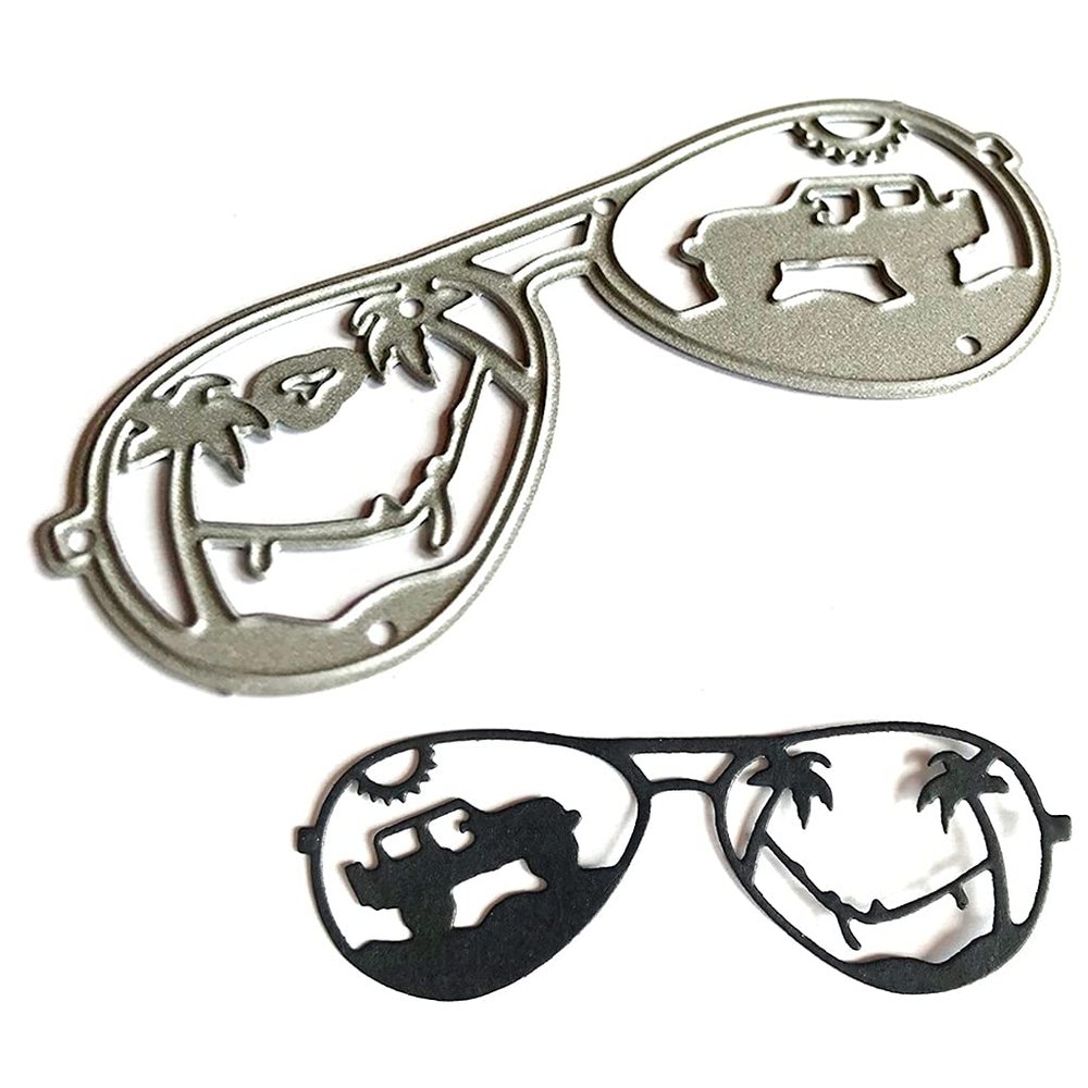 Car Beach Eyeglasses Metal Die Cuts, Cutting Dies for Card Making Clearance, Embossing Dies for Scrapbooking, DIY Album Paper Cards Decoration
