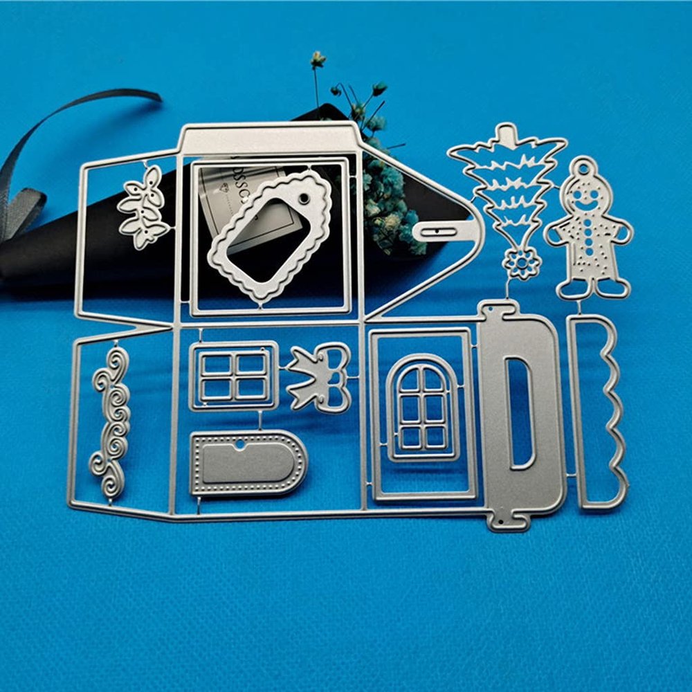 Christmas Tree Box Metal Die Cuts, Cutting Dies for Card Making Clearance, Embossing Dies for Scrapbooking, DIY Album Paper Cards Decoration