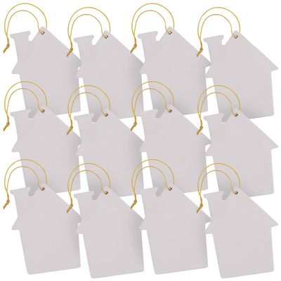 DIY Ceramic House Ornaments - 12 Pieces