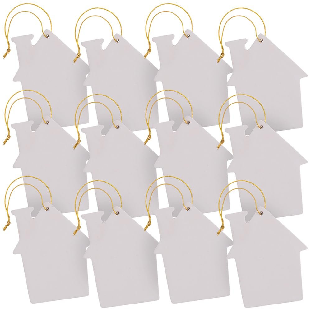 DIY Ceramic House Ornaments - 12 Pieces