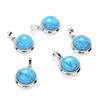 Adabele 4pcs Natural Turquoise Blue Howlite Healing Round Gemstone Pendant Drop for Women Men Craft Jewelry Making G2P-K8 view 1