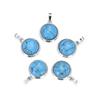 Adabele 4pcs Natural Turquoise Blue Howlite Healing Round Gemstone Pendant Drop for Women Men Craft Jewelry Making G2P-K8 view 3