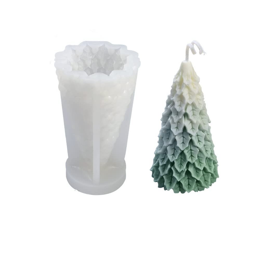 JHION Christmas Candle Mold, Christmas Tree Santa Snowman Silicone Molds Soap Molds Candle Making Molds Making for Women,Mom,Girlfriend