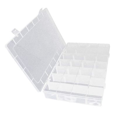 Heyiarbeit Plastic Organizer Container Storage Box Adjustable Divider Removable Grid Compartment, Premium Small Parts Organization(28 grids, Clear x 1)