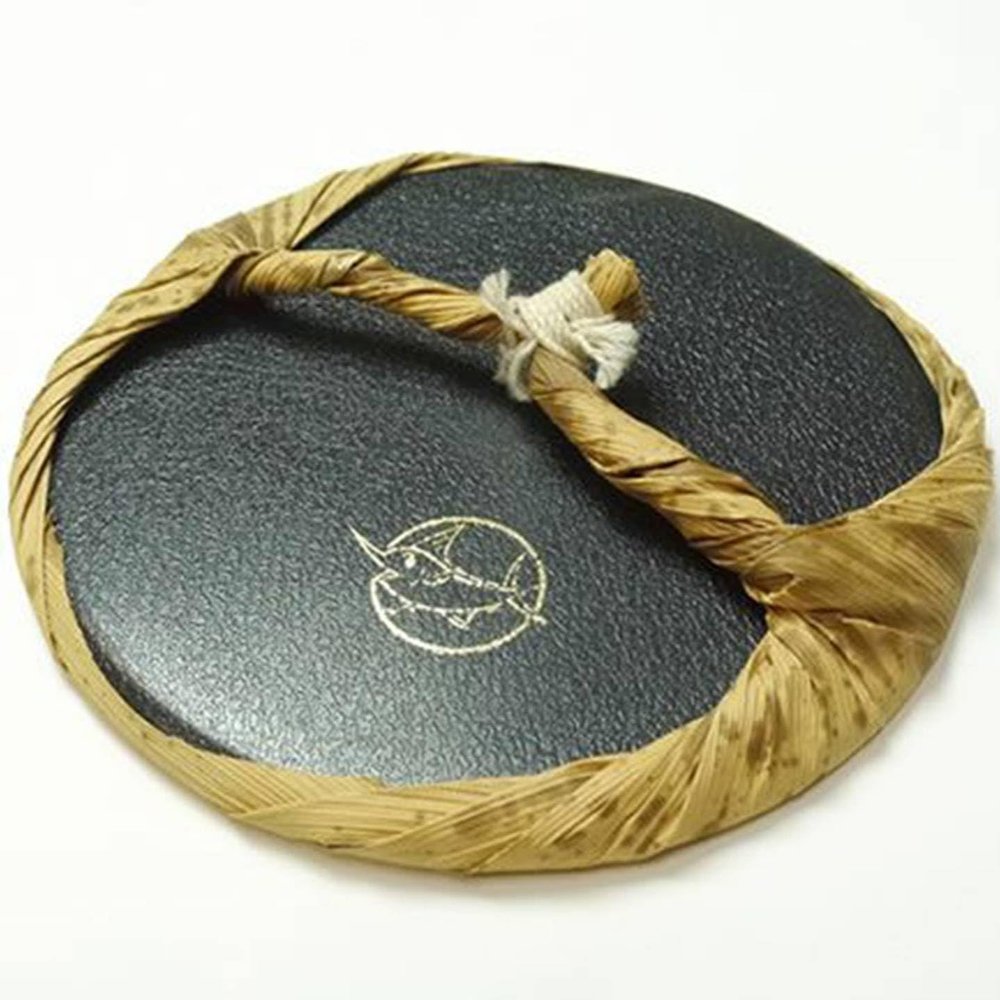 Michihamono Japanese Mokuhanga Woodblock Printing Burnishing Tool 130mm Round Disk Sosaku Sumi Baren, with Bamboo Leaf Cover, to Press Paper in Relief