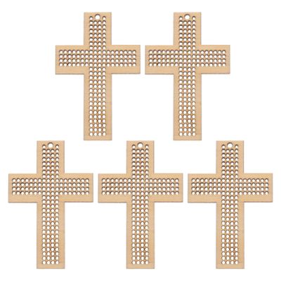 Wood Slices Handmade Cross Stitch Board with Hollow Pendant Plaque Hanging Tags Bookmark Kit for Embroidery Christmas Ornaments Embroidery Kit