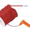 Cheriswelry 174 Yards/Roll 1.5mm Waxed Cord Dark Red Korean Polyester Jewelry Beading Threads String Round Knotting Braiding Cord with Spool for DIY Bracelet Macrame Necklace Jewelry Making view 3