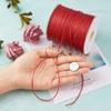 Cheriswelry 174 Yards/Roll 1.5mm Waxed Cord Dark Red Korean Polyester Jewelry Beading Threads String Round Knotting Braiding Cord with Spool for DIY Bracelet Macrame Necklace Jewelry Making view 4