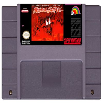Spider-Man & Venom: Maximum Carnage - Gray Shell Edition - Reproduction Video Game Cartridge