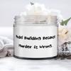 Reusable Model Building Candle, Model Building Because Murder is Wrong., Gifts For Friends, Present From, For Model Building view 1