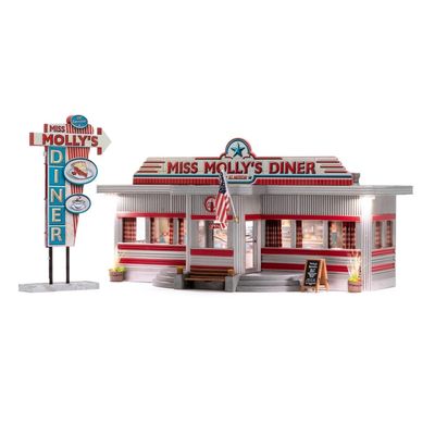 Woodland Scenics "Miss Molly's Diner Built-&-Ready Structure, N Scale
