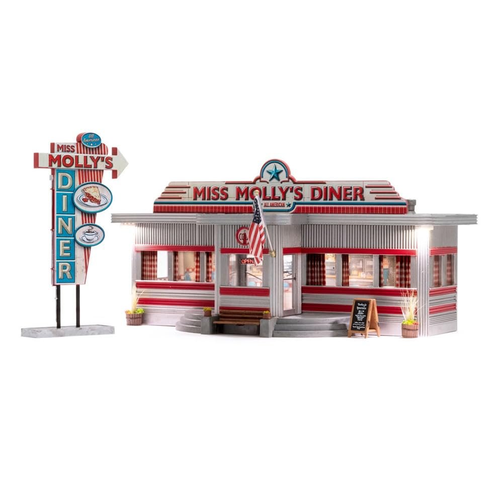 Woodland Scenics "Miss Molly's Diner Built-&-Ready Structure, N Scale
