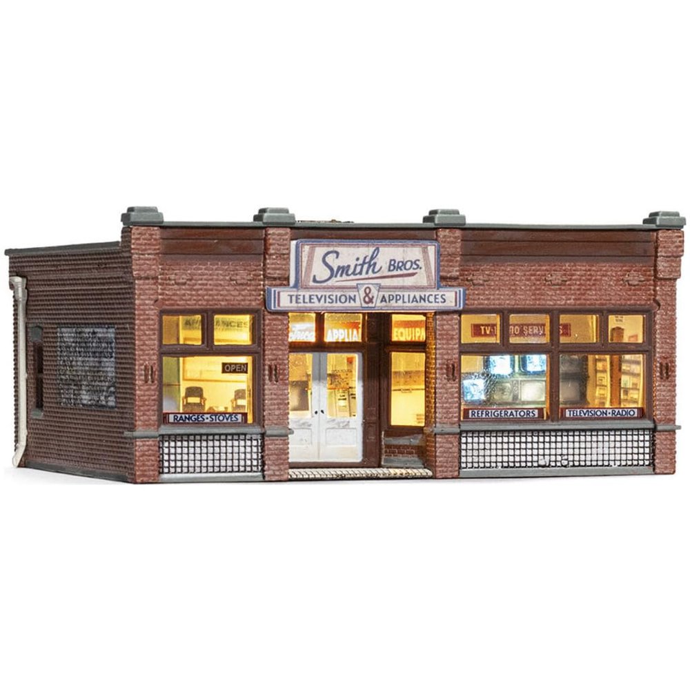 Woodland Scenics Built & Ready "Smith Brothers TV & Appliance Store", N Scale