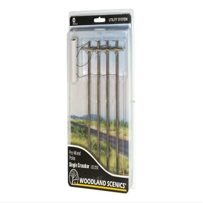 Woodland Scenics US2280 O Wired Poles Single Crossbar