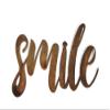 Steel Metal Script Word Art - Various Sizes and Finishes (smile Standard 14.5x9, Naturally Rusted) view 1