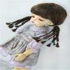Doll Wigs JD599 Twins Multiple Braids BJD Wiigs 1/12 1/8 1/6 1/4 1/3 SD Synthetic Mohair Doll Accessories (Medium Brown, 6-7inch) view 2