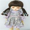 Doll Wigs JD599 Twins Multiple Braids BJD Wiigs 1/12 1/8 1/6 1/4 1/3 SD Synthetic Mohair Doll Accessories (Medium Brown, 6-7inch) view 4