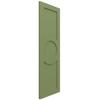 18"W x 30"H True Fit PVC Center Circle Arts & Crafts Fixed Mount Shutters, Moss Green (Per Pair - Hardware Not Included) view 2