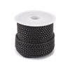 16.4 Feet 304 Stainless Steel Venetian Chains Black Unwelded Metal Square Rolo Link Round Box Chain 2.5x1.2mm with Spool for Women Men Gifts Jewelry Making Findings Supplies view 1