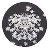 Queenbox 7mm 1080Pcs Sparkle Christmas Snowflake Confetti, Mini DIY Art Craft Twinkle Glitter Sequin for Xmas Party Balloons Wedding Festival Decor, Laser Silver view 1