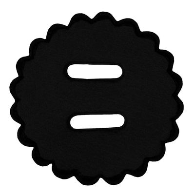 HILASON 1" Slotted Scalloped Leather Rosette Concho Saddle Black 18 Pc