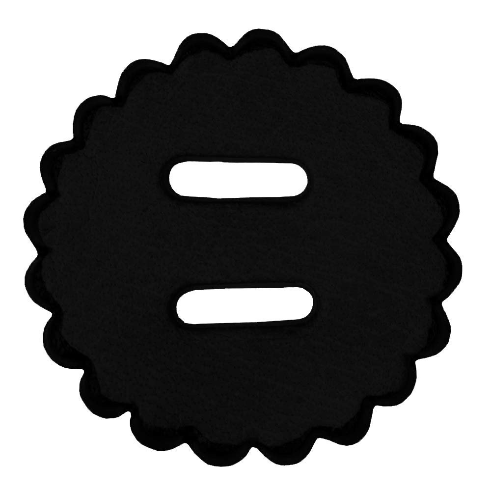 HILASON 1" Slotted Scalloped Leather Rosette Concho Saddle Black 18 Pc