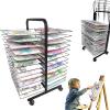 Art Drying Rack, Art Drying Rack for Art Metal Wire Work Display Rack, Art Carts with Wheels for Classroom Art Studios and Home Use. Drying & Print Racks (26 Floors) view 1