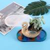 Dish Resin Mold, Trinket Dish Mould Oval Silicone Coaster Mold Silicone Tray Mould Jewellery Trinket Tray Holder Making Molds view 4