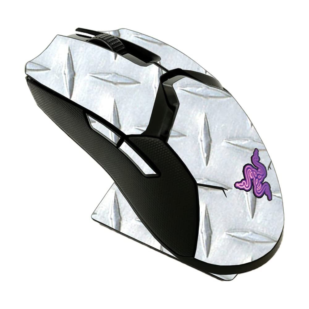 MightySkins Skin Compatible with Razer Viper Ultimate - Diamond Plate | Protective, Durable, and Unique Vinyl Decal wrap Cover | Easy to Apply, Remove, and Change Styles | Made in The USA