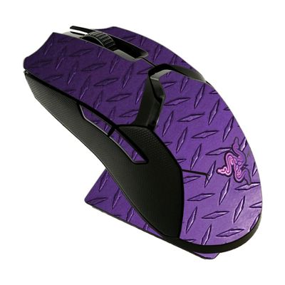 MightySkins Skin Compatible with Razer Viper Ultimate - Purple Diamond Plate | Protective, Durable, and Unique Vinyl Decal wrap Cover | Easy to Apply | Made in The USA