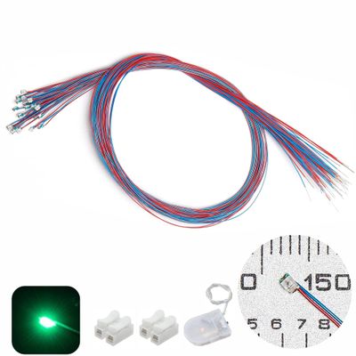 ZZHOB 25PCS Pre-Wired 0805 SMD LEDs(Light Mode: Continuous Green Light) Micro LED Light Emitting Diode with Assembly Accessories (Green, 25pcs)