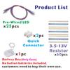 ZZHOB 25PCS Pre-Wired 0805 SMD LEDs(Light Mode: Continuous Green Light) Micro LED Light Emitting Diode with Assembly Accessories (Green, 25pcs) view 3