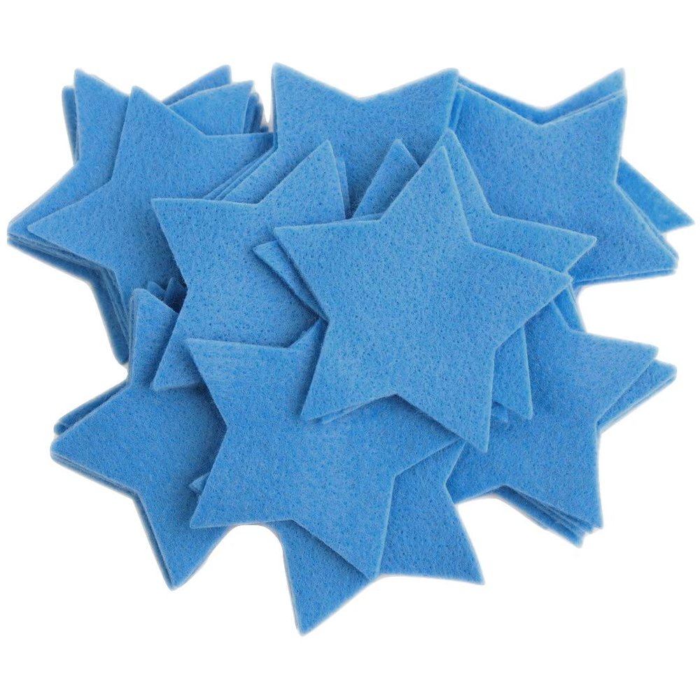 Playfully Ever After 4 Inch 15pc Felt Stars (Militia Blue)