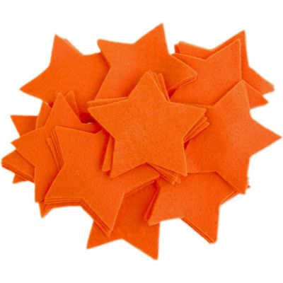 Playfully Ever After 3 Inch 35pc Stiff Felt Stars (Orange)