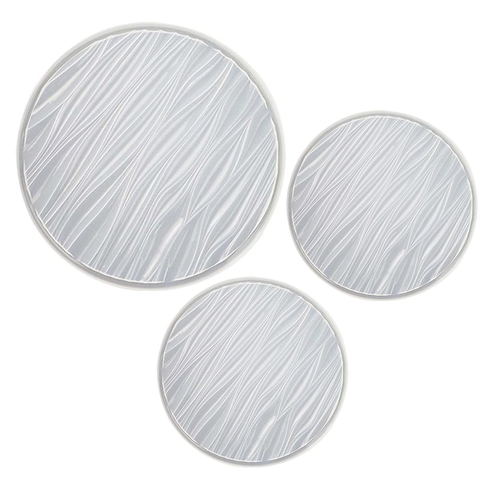 WT-YOGUET DIY Crystal Epoxy Mold, Big Wave Fruit Tray Epoxy Resin Mould Coaster Tea Plate Silicone Mold Home Decor for Hand Crafts