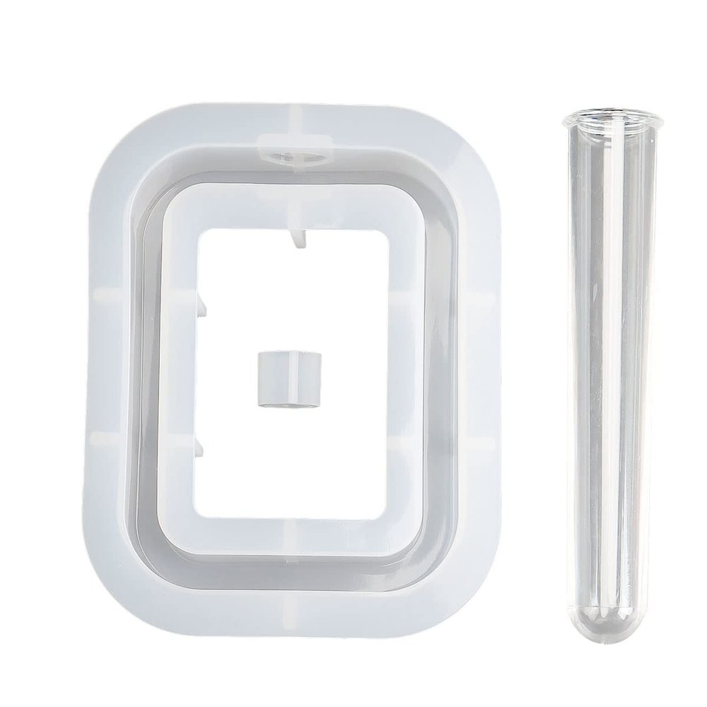 Spencer Resin Molds Silicone for Vase Mold Epoxy Plant Propagation Station Casting with Test Tube Hydroponic Plants Flowers Office Home Decoration (Rectangular)