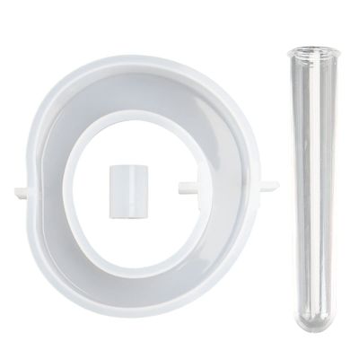 Spencer Resin Molds Silicone for Vase Silicone Mold Epoxy Resin Mold for Plant Propagation Station Vase Resin Casting Mold with Test Tube for Hydroponic Plants Flowers Office Home Decoration (Oval)