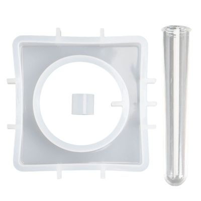 Resin Molds Silicone for Vase Silicone Mold Epoxy Resin Mold for Plant Propagation Station Vase Resin Casting Mold with Test Tube for Hydroponic Plants Flowers Office Home Decoration (Square)