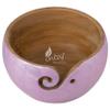 INTAJ Handmade Wooden Yarn Bowl for Knitting Crocheting - Exquisite Rosewood Yarn Storage Bowl Handcrafted - Christmas Gift (L (6" Dia x 4" H), Rose Gold Pink) view 2