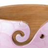 INTAJ Handmade Wooden Yarn Bowl for Knitting Crocheting - Exquisite Rosewood Yarn Storage Bowl Handcrafted - Christmas Gift (L (6" Dia x 4" H), Rose Gold Pink) view 3