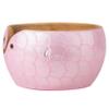INTAJ Handmade Wooden Yarn Bowl for Knitting Crocheting - Exquisite Rosewood Yarn Storage Bowl Handcrafted - Christmas Gift (L (6" Dia x 4" H), Rose Gold Pink) view 4