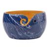 INTAJ Handmade Wooden Yarn Bowl for Knitting - Exquisite Yarn Storage Bowl Handcrafted - Christmas Gift (L (6"Dia x 4"H), Navy Blue) view 1